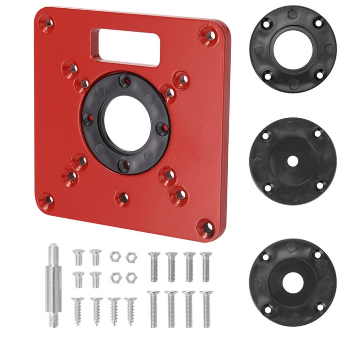 Placa de rasturnare pentru masina de gravat Sunmostar, fier, rosu, 120x120mm