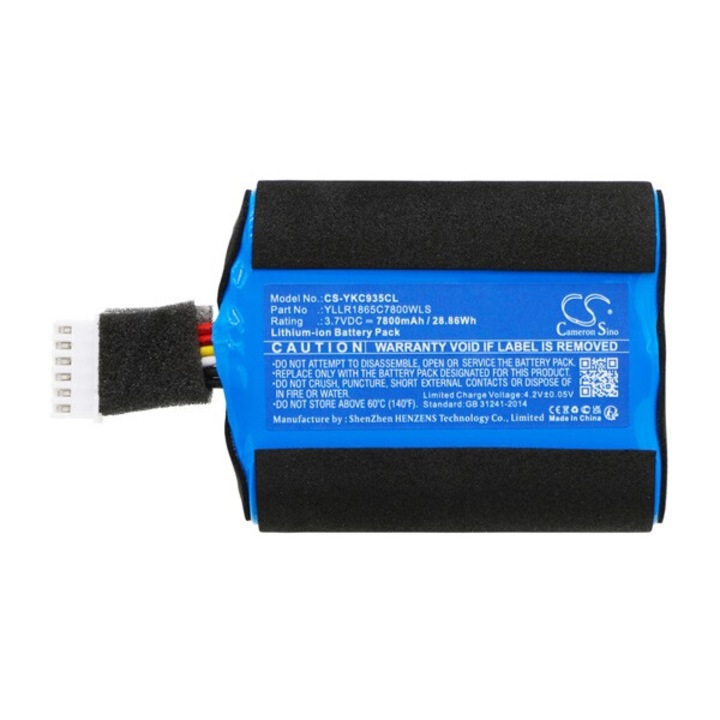 Akkumulátor, kompatibilis Cameron sino li-ion akku (3,7v / 7800mAh, yealink yllr1865c7800wls kompatibilis) kék, gyártói csomagolás