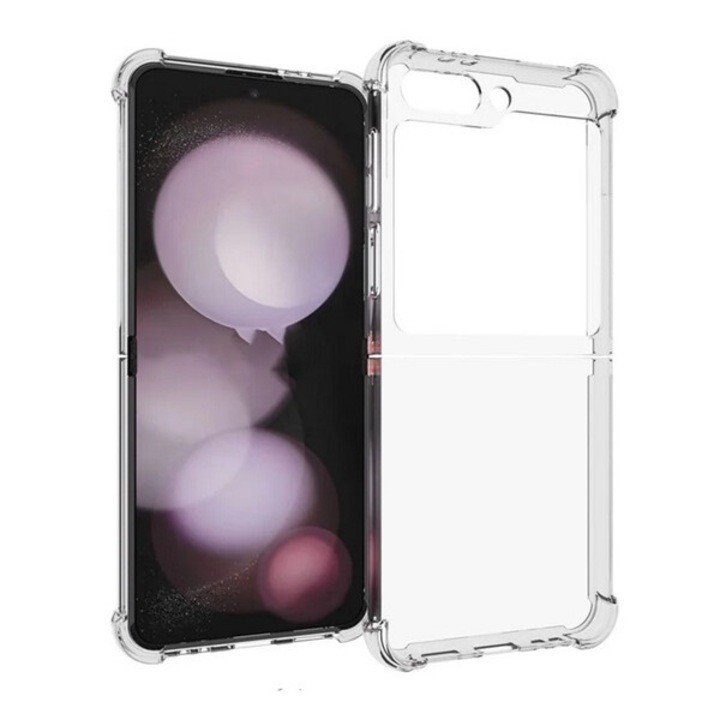 Gigapack szilikon mobiltelefon tok, ütésállóság, légpárnás sarok, átlátszó, kompatibilis: Samsung Galaxy Z Flip7 FE, SM-F761, / Galaxy Z Flip6, SM-F741