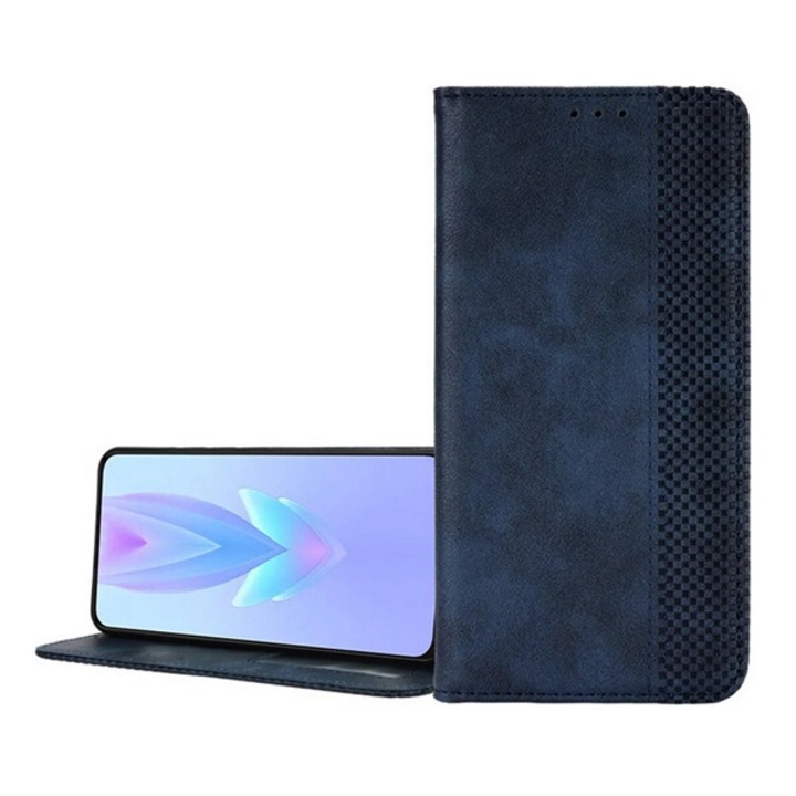 Gigapack mobiltelefon tok álló, bőr hatású, flip, oldalra nyíló, asztali tartó, mozaik, sötétkék, kompatibilis: Honor 20e / 20i / 10i, 20 lite