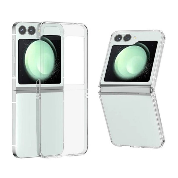 Gigapack műanyag mobiltelefon tok átlátszó, kompatibilis: Samsung Galaxy Z Flip7 FE, SM-F761, / Galaxy Z Flip6, SM-F741