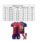 Echipament sportiv copii Barcelona Yamal Tricou Fotbal Jersey 2024/ 2025, ANUTETOUNI®, Poliester, rosu si albastru