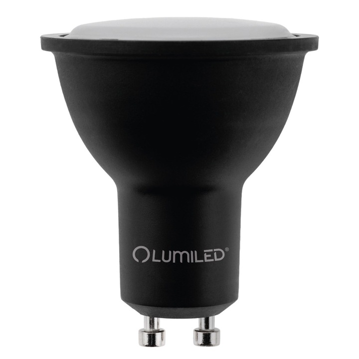 10 db LED izzó készlet, Lumiled, GU10, Lumiled, 3W, Semleges fény, Fekete