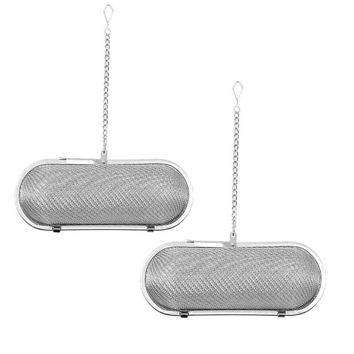 Set 2 strecuratori ceai Sunmostar, inox 304, filtrare eficienta, argintiu, 10.8x11.5cm