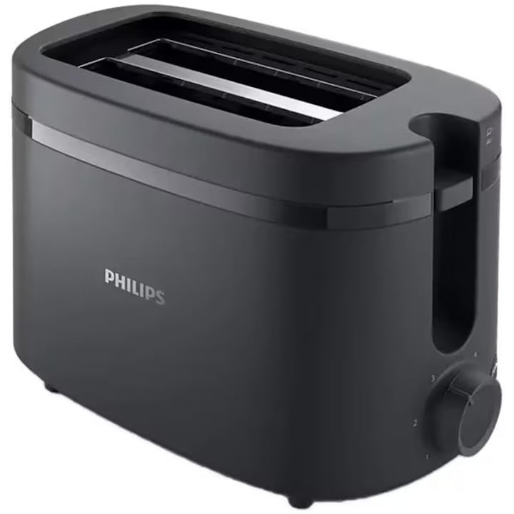 Тостер PHILIPS Essentials Collection HD2510/90, 2 филии, 650 W, Черен
