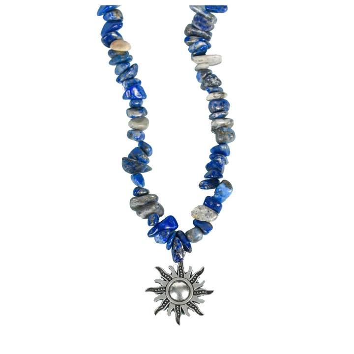 Colier, Pietre semipretioase, Lapis lazuli, soare