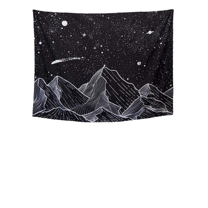 Tapiserie, Sunmostar, negru, 130x150cm