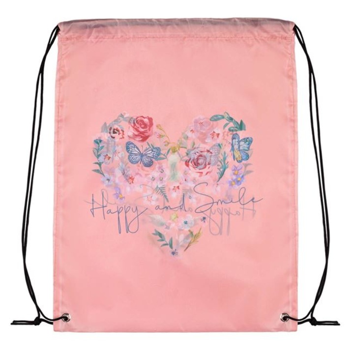 Lazac virágos táska szívnyomat Happy & Smile 34x42cm