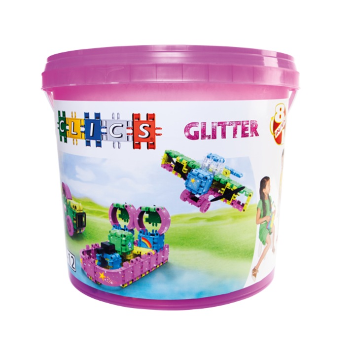 Set de constructie CLICS, 132 piese, multicolor, 227x227x197mm