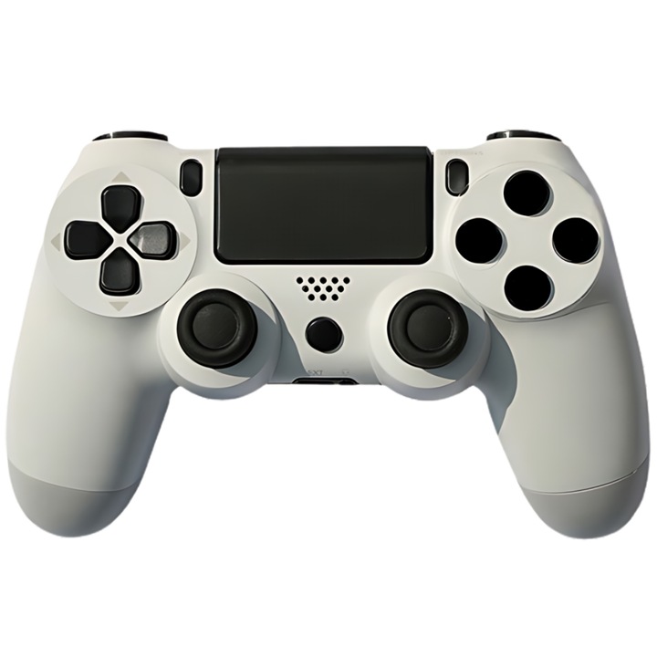 Vezeték nélküli játékvezérlő, SDEPOT®, Playstation 4-el kompatibilis, Dual Shock, fehér