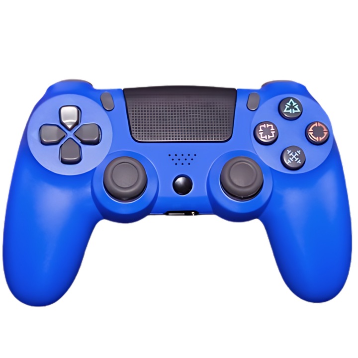 Controller wireless doubleshock, SDEPOT®, compatibil PS4, cu vibratii, albastru