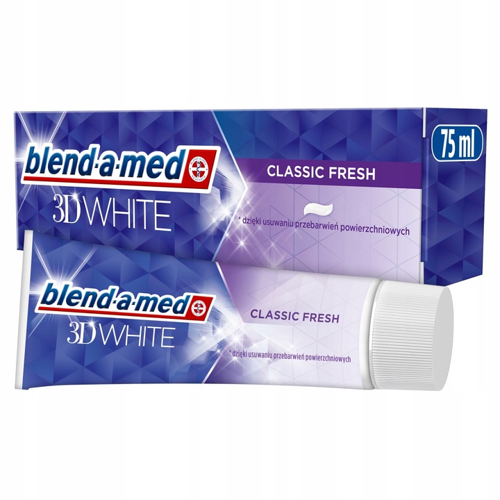 Паста за зъби с избелващ ефект, Blend-a-med, 3D White Classic Fresh, 75 мл