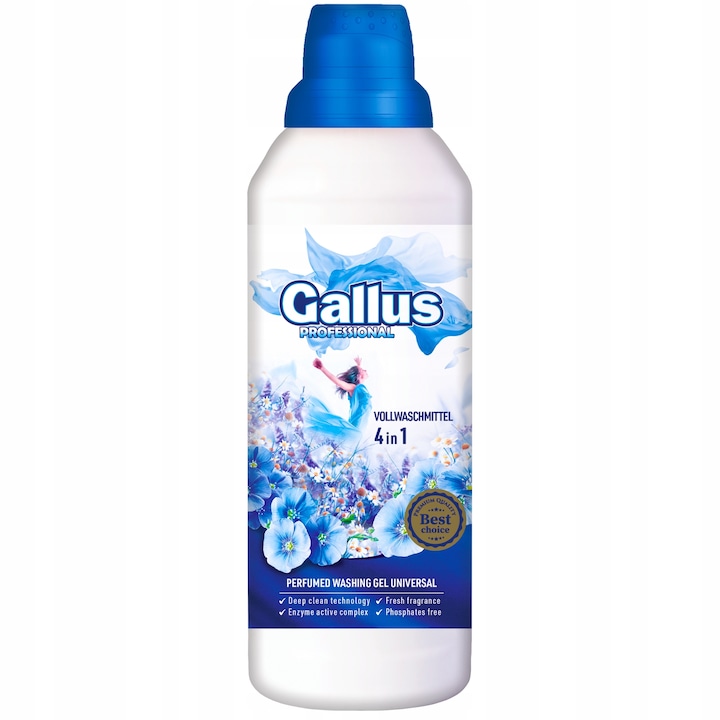 Gel de spalat universal Gallus Professional 4 in 1, parfum proaspat, 1L