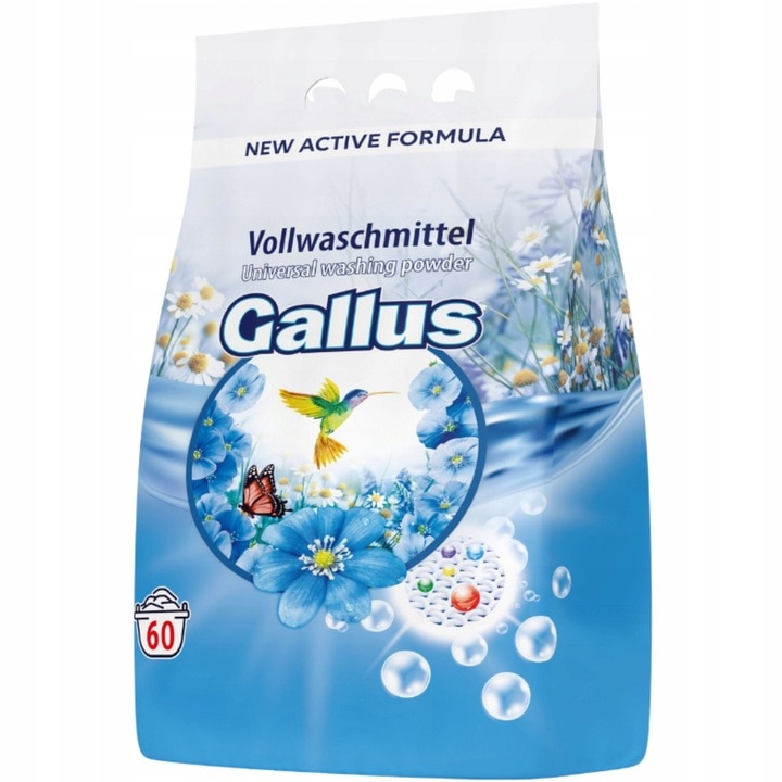 Detergent rufe Gallus Universal, pentru albe si colorate, 3.9kg, 60 spalari