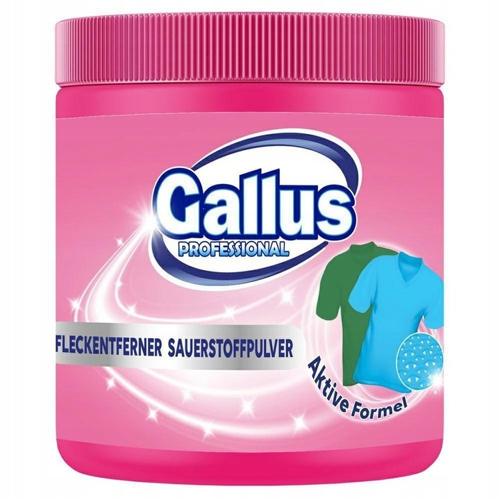 Pudra pentru pete Gallus Professional, Pentru rufe colorate, 600g