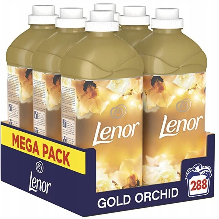 Комплект 6x Балсам за пране, Lenor, 1,42 л, Аромат на орхидея/ванилия
