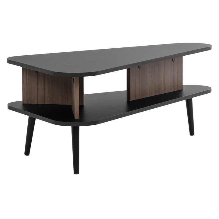 Masuta Premori PE-02, 57x100x40 cm, negru grafit / captains deck, Mirjan24