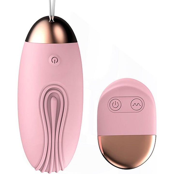 CHAOHOT vibrátor távirányítóval, csíkos kivitel, 10 vibrációs mód, vízálló, USB töltés, szilikon