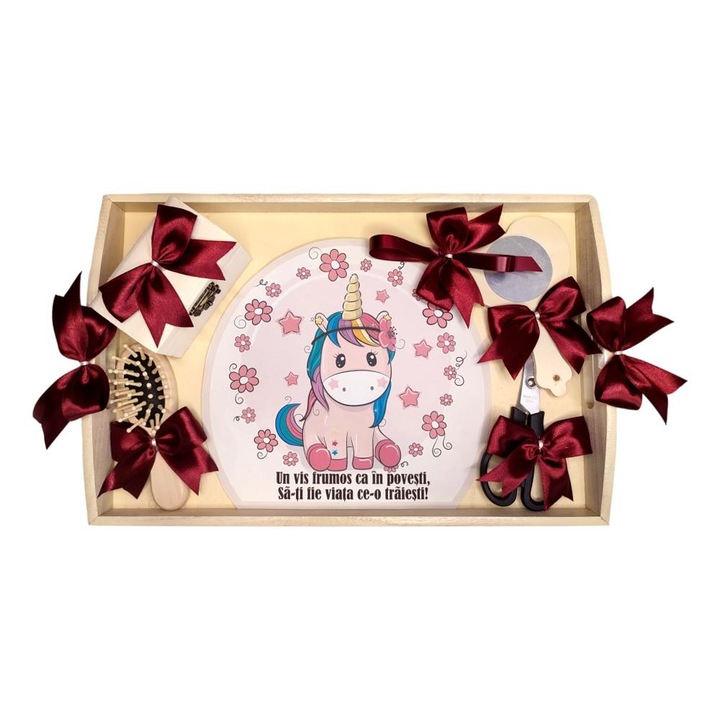 Set tava mot ruperea turtei tema Unicorn, fetita, fundite Grena, Denikos® TV060