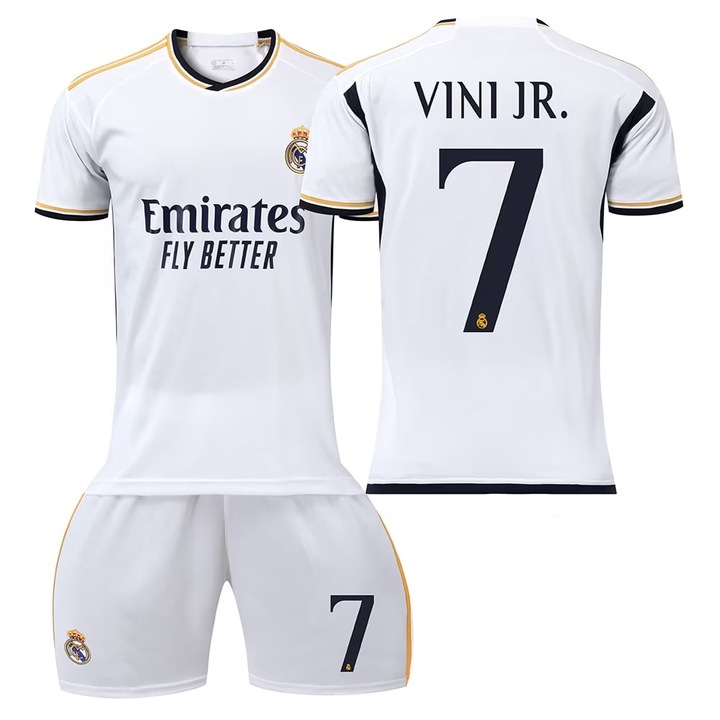 Детски спортен екип Real Madrid Vini Jr, Бял