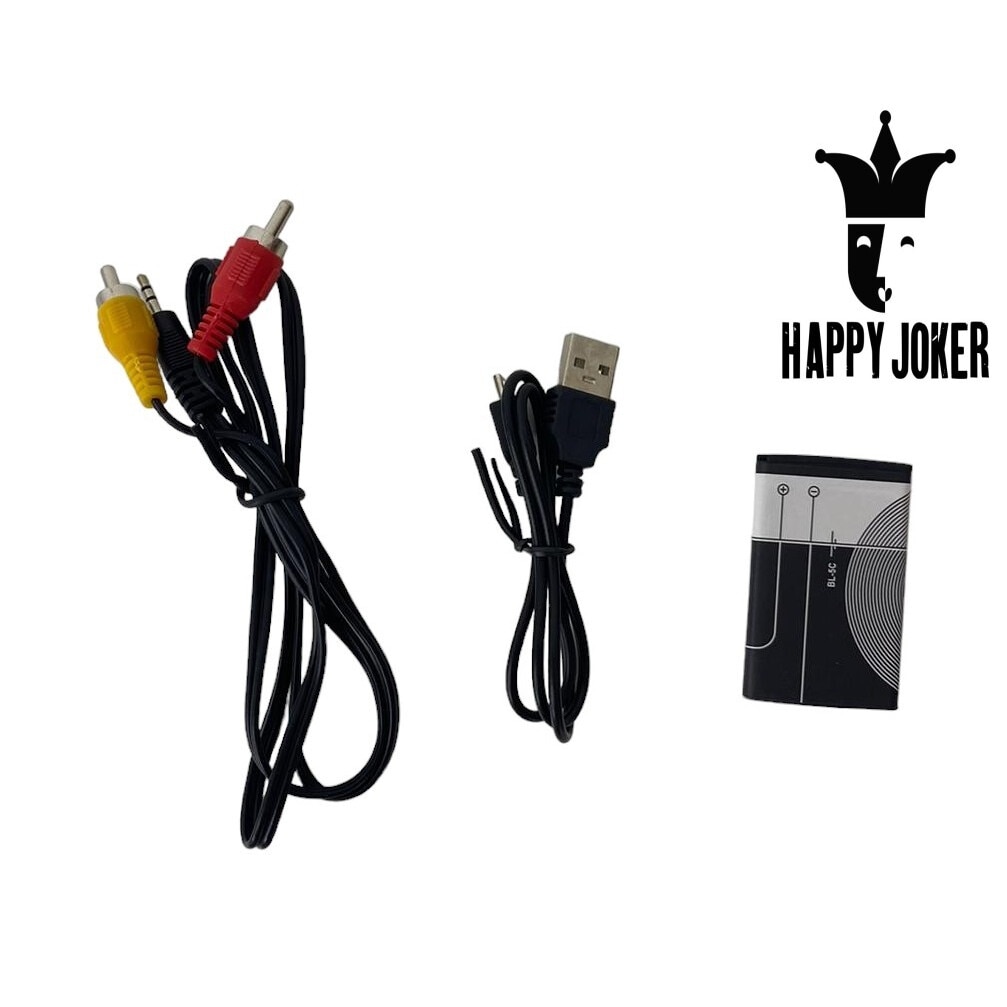 Consola Game Box, RETRO-GAME, 400 jocuri, rotita volum, ecran LCD, cablu AV pentru conectare televizor, incarcare Micro-USB, 2 jucatori, portabil, negru, HAPPY JOKER®