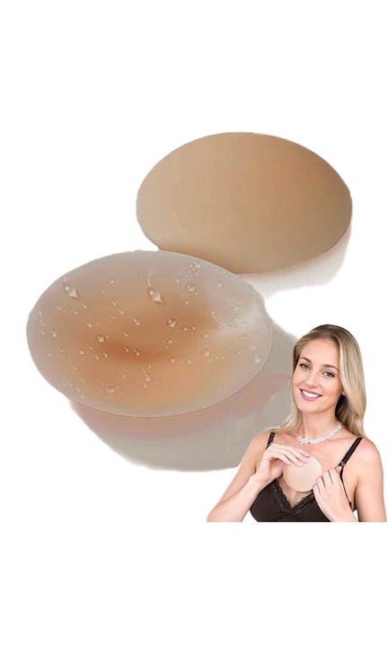 Acoperitori mamelon Taspci, adeziv puternic, reutilizabili, Nude