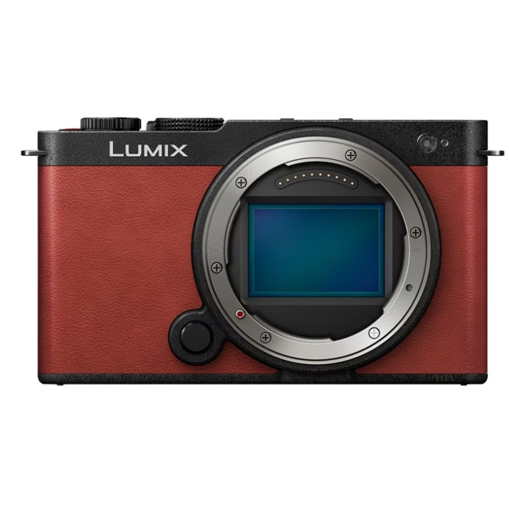 Panasonic LUMIX S9 24 MP FF Mirrorless fényképezőgép, Fázishibrid AF, 6K/4K, MP4 Lite, Aktív IS stabilizálás, Valós idejű LUT, Piros test