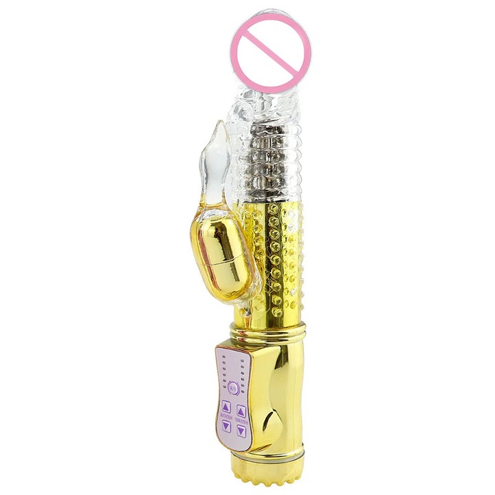 CHAOHOT vibrátor, G-pont és csikló stimuláció, 6 sebesség, 6 forgási funkció, vízálló, 9 hüvelykes, többszínű