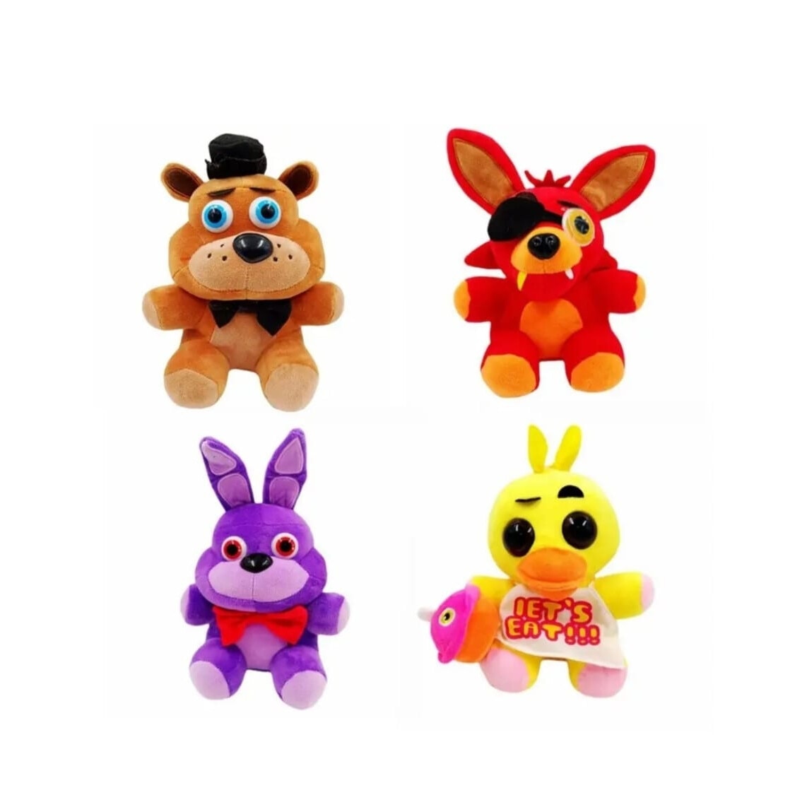Set 4 jucarii de plus, Fnaf Five Nights at Freddy's, multicolor