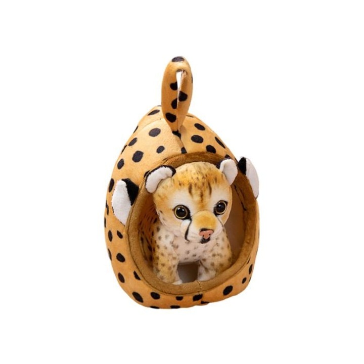Ghepard de plus, cu cosulet, galben inchis, 18 cm