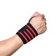 Set 2 Protectie incheietura pentru Fitness, Nylon, rosu cu negru