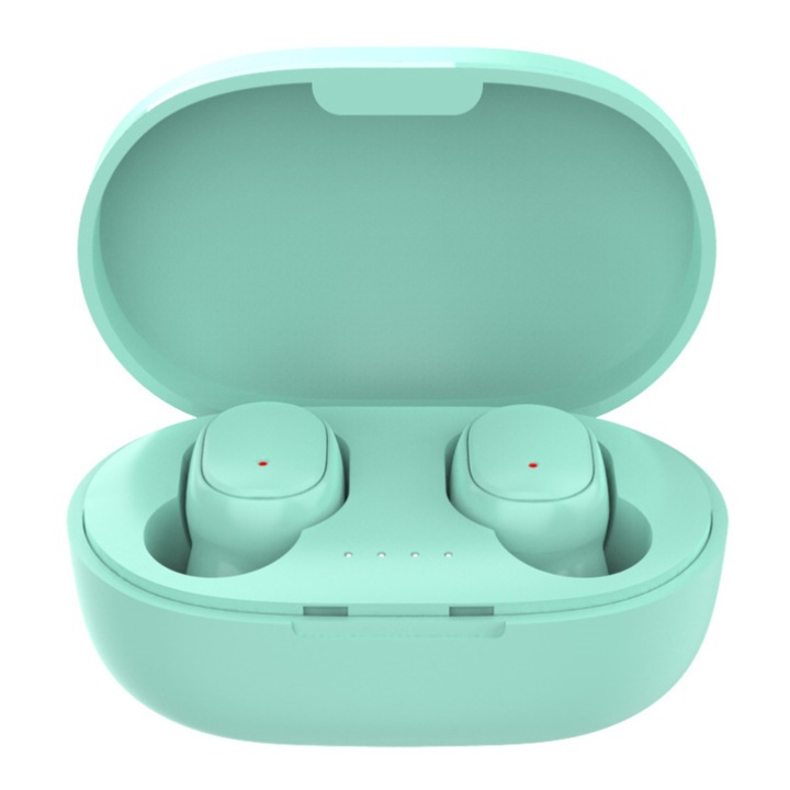 Vezeték nélküli Bluetooth fülhallgató, zajcsökkentő, sztereó, zöld