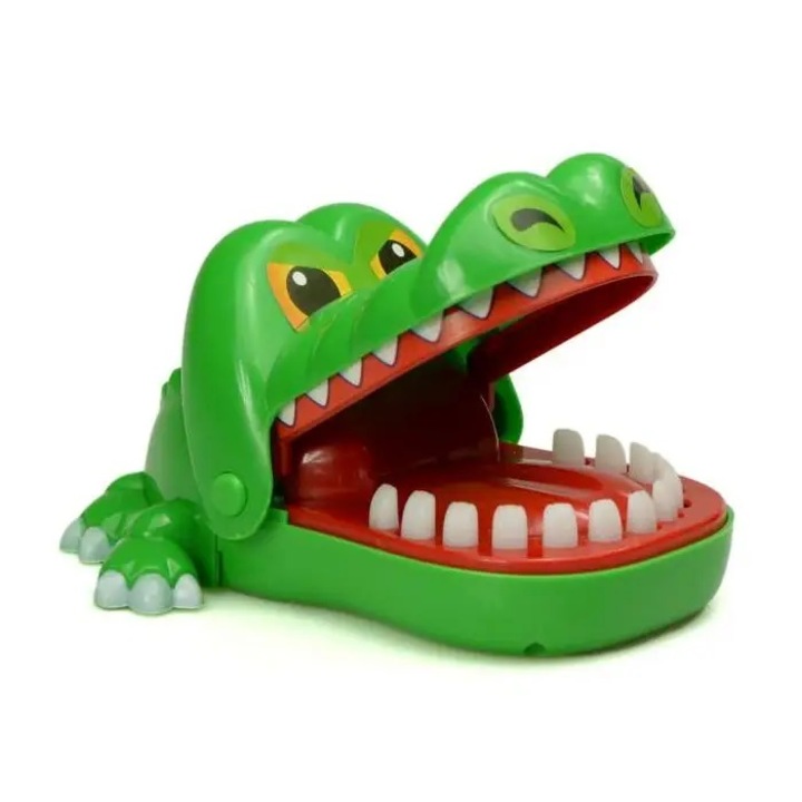 Играчка, хапещ крокодил, модел на зъболекар, 12 x 10 x 6 cm, dalimag