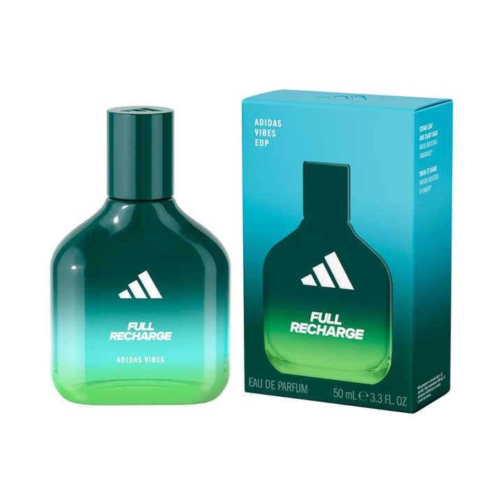 Apa de parfum Adidas Vibes Full Recharge, Unisex, 50 ml