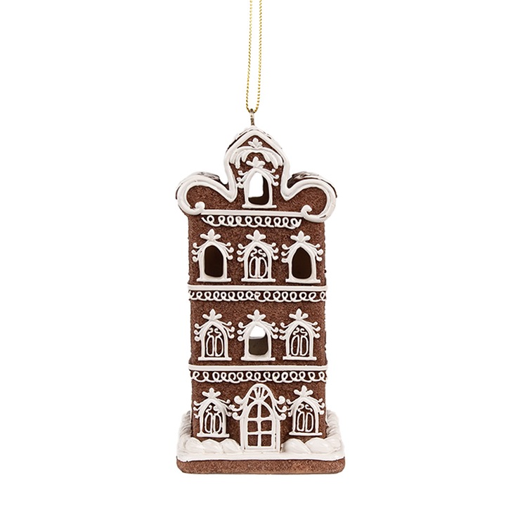 Barna és fehér polirezin édes tortadoboz LED-del 7x6x12/24 cm