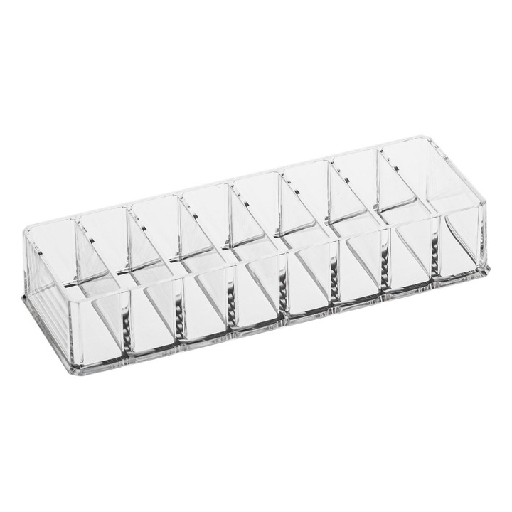 Akril Kozmetikai Tartó 8 Rekesszel 25x8,5x5cm