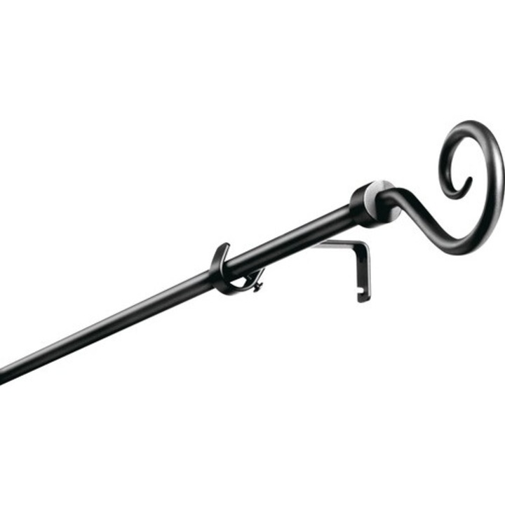 Galerie Perdea Melc Negru, Melc Negru, Ø 16 Mm, Extensibila, 100-200 Cm