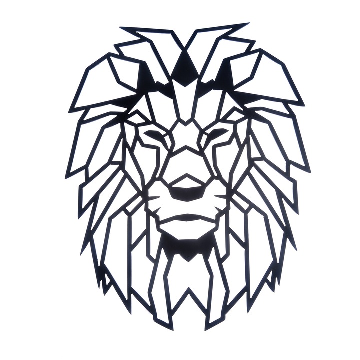 Tablou Cap de Leu, Metaliq, 38 x 49 cm