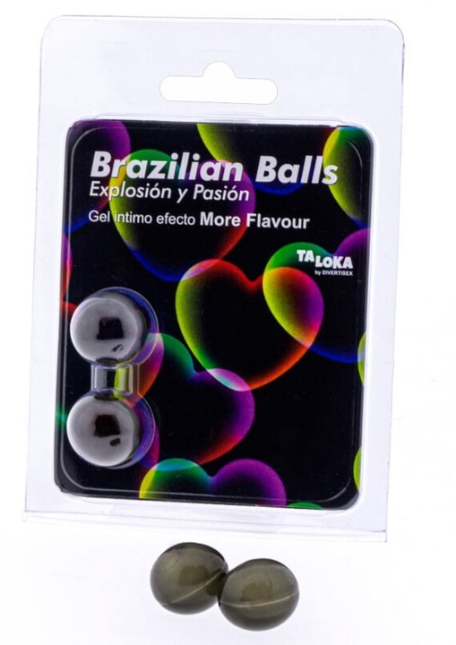 Комплект от 2 бразилски топки с гел, интензивен аромат, Diverty Sex, за масаж