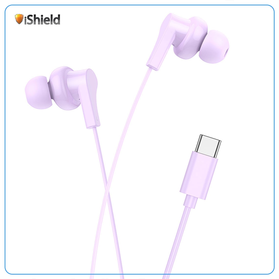 Casti cu fir, Universale, conector digital USB-C, controler si microfon pe fir, compatibile cu iPhone / iPad /Samsung / Huawei / Xiaomi / Moto / Oppo, lungime 1.2m, Violet (M114)