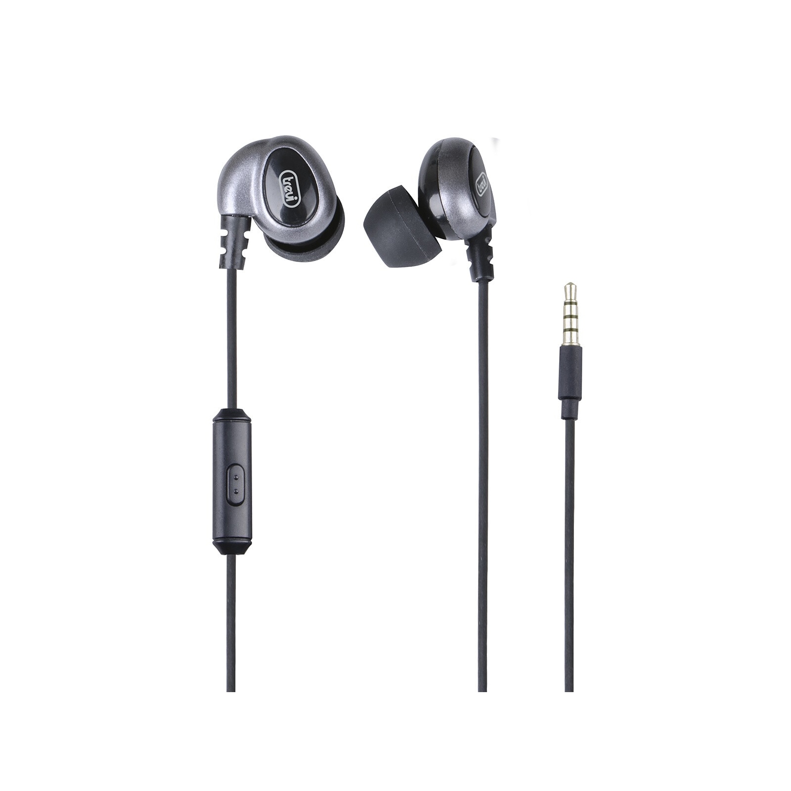 Casti In-Ear cu fir, microfon HMP 696 M, 1.2m, negru, Trevi