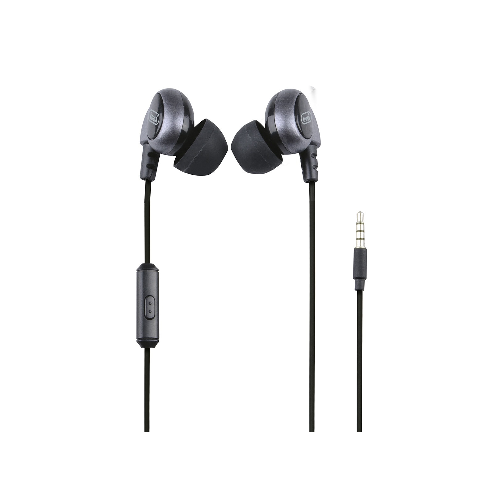 Casti In-Ear cu fir, microfon HMP 696 M, 1.2m, negru, Trevi