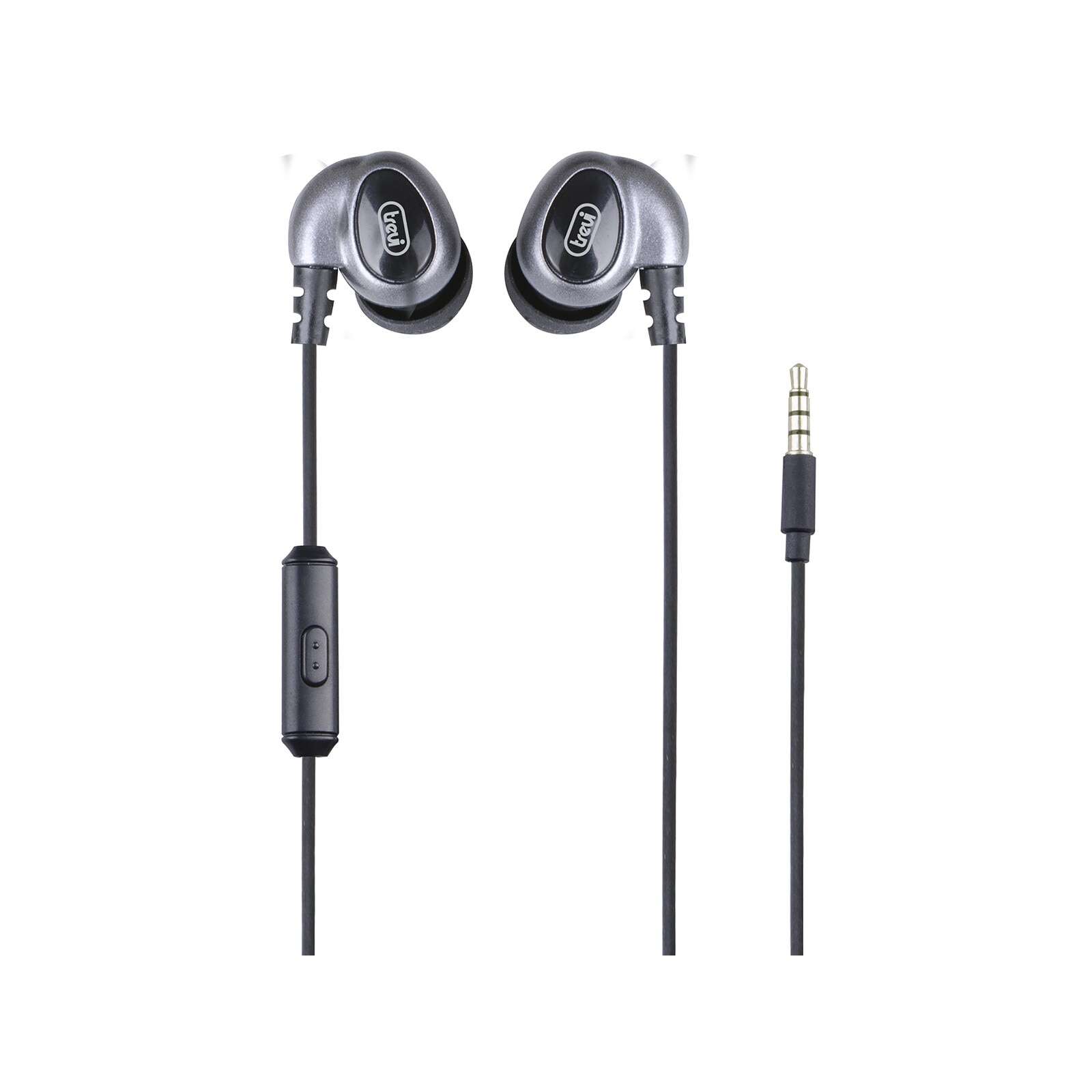 Casti In-Ear cu fir, microfon HMP 696 M, 1.2m, negru, Trevi