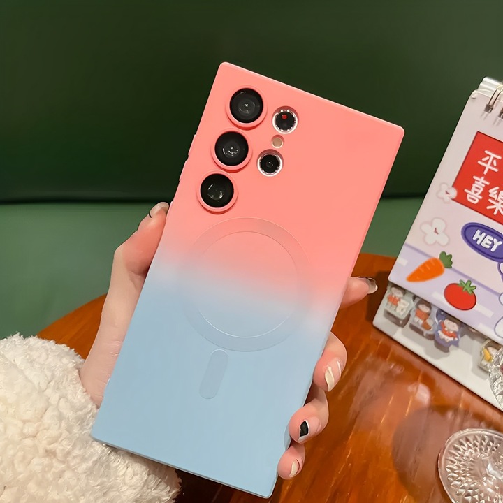 Husa Samsung Galaxy S24 Ultra, Rezistenta la Socuri, Multicolor Roz, TPU