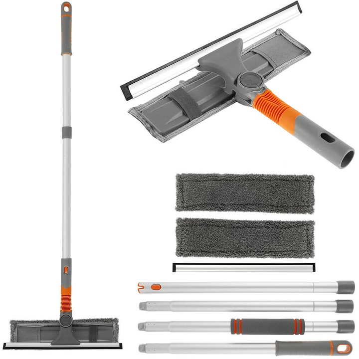 Timeless Tools 2 в 1 комплект за почистване на прозорци с разтегателна дръжка