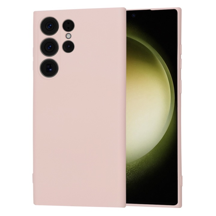 Защитен калъф за Samsung Galaxy S23 Ultra, Cipsir Protect, SoftFlex, Y7, Silicon, Powder Pink Sand