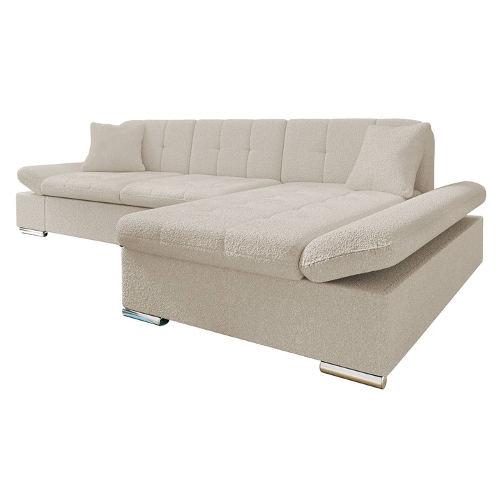 Coltar Magnir Premium, MIRJAN24, dreapta, bej deschis, 161x278x76 cm