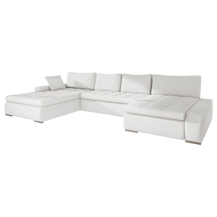 Coltar rabatabil Caro Premium, MIRJAN24, alb, 213x394x80 cm