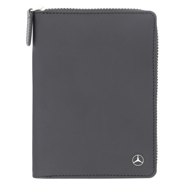 Portofel Mercedes din piele Nappa, protectie RFID, negru, 11.5x16cm