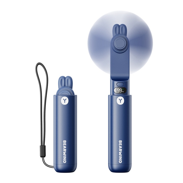 Вентилатор, зареждащ се през USB, син, Мини преносим